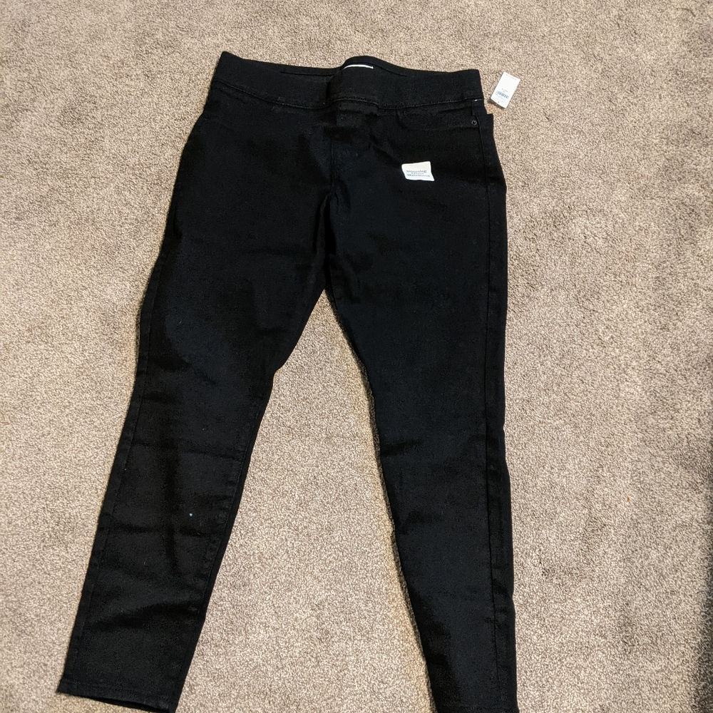 Old Navy super skinny pull on black jeans